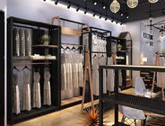 Фрестандинг магазин одежды стеллажей для выставки товаров одежды показывает материал металла/МДФ