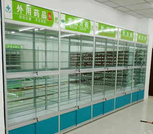 Aluminum Alloy Pharmacy Display Shelves For Medical Store Fixture Easy Install 